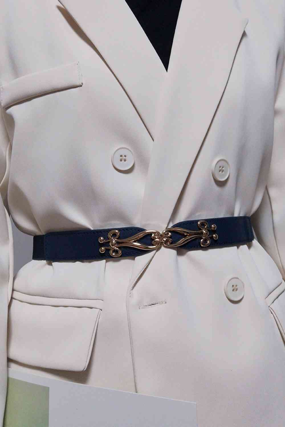 Alloy Buckle Elastic Belt - Munsieur