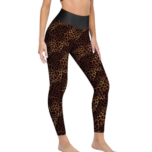 Munsieur Custom Printed Honeycomb Textured Yoga Leggings for Women