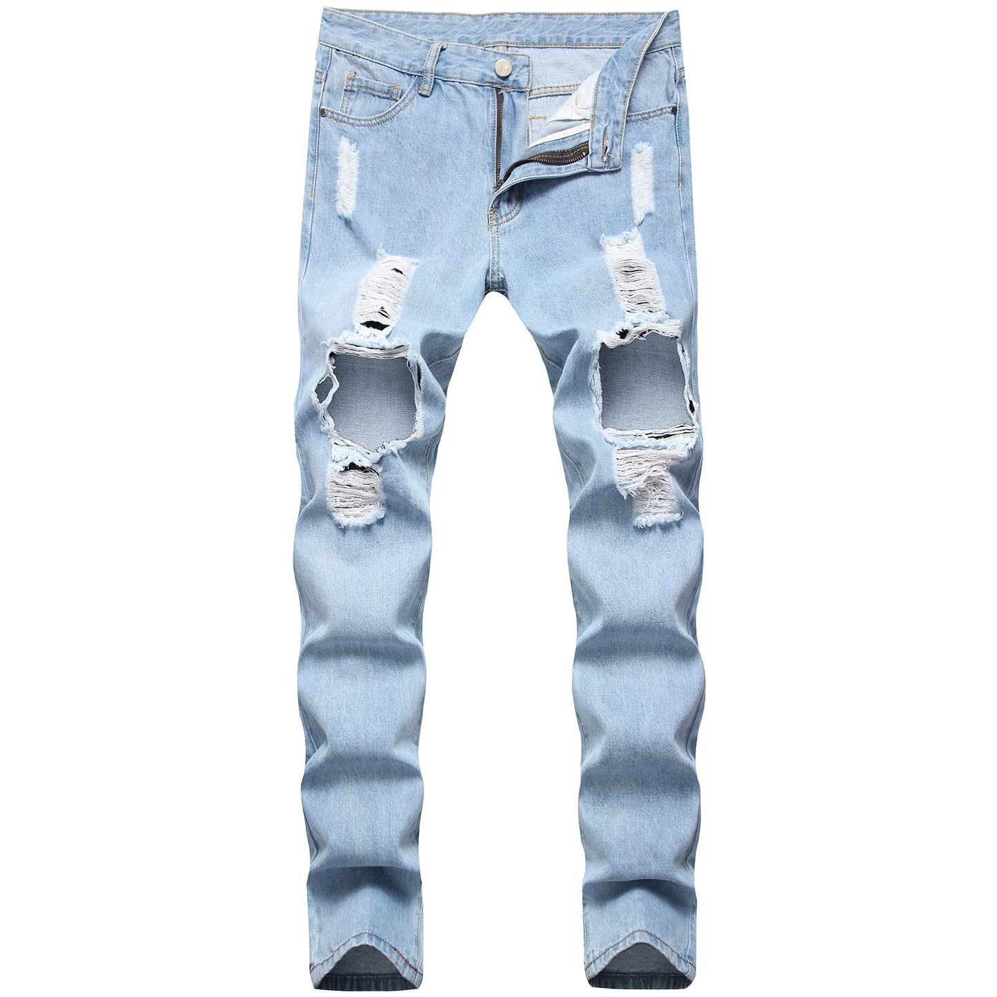 Men's Light Blue Ripped Pants