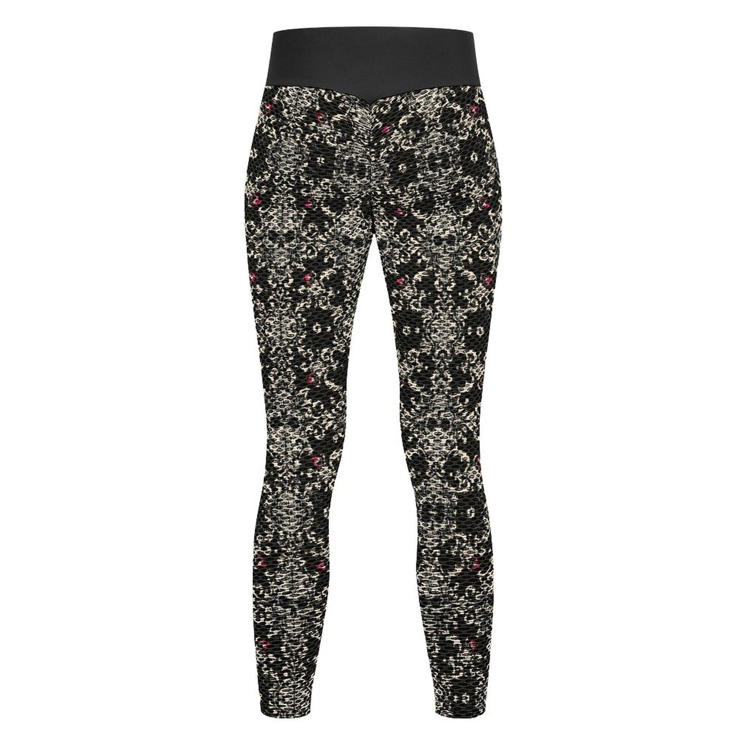 Munsieur Custom Printed Honeycomb Textured Yoga Leggings for Women