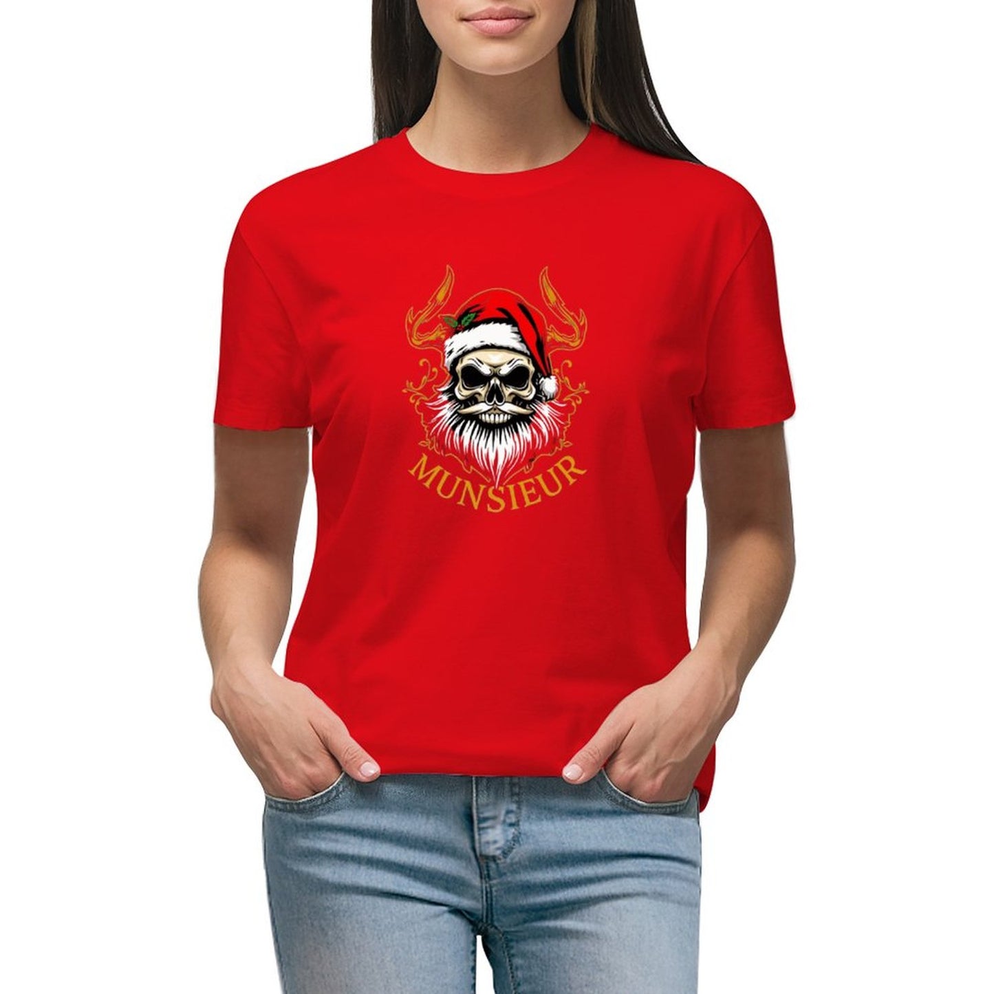 Women's Munsieur T-shirt "Seasons Santa" Christmas Collection