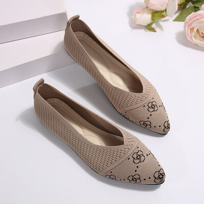 Point Toe Mesh Flat Slip-Ons - Munsieur