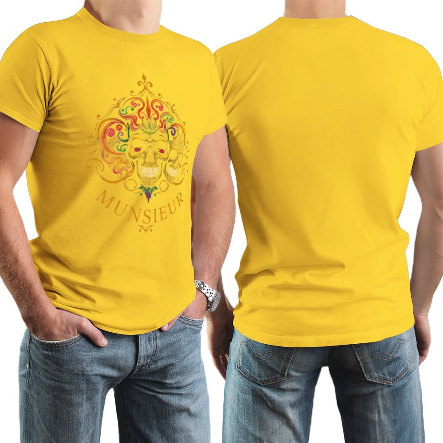 Men's Munsieur Brand Tee "Mardi Gras" Streetwear Design