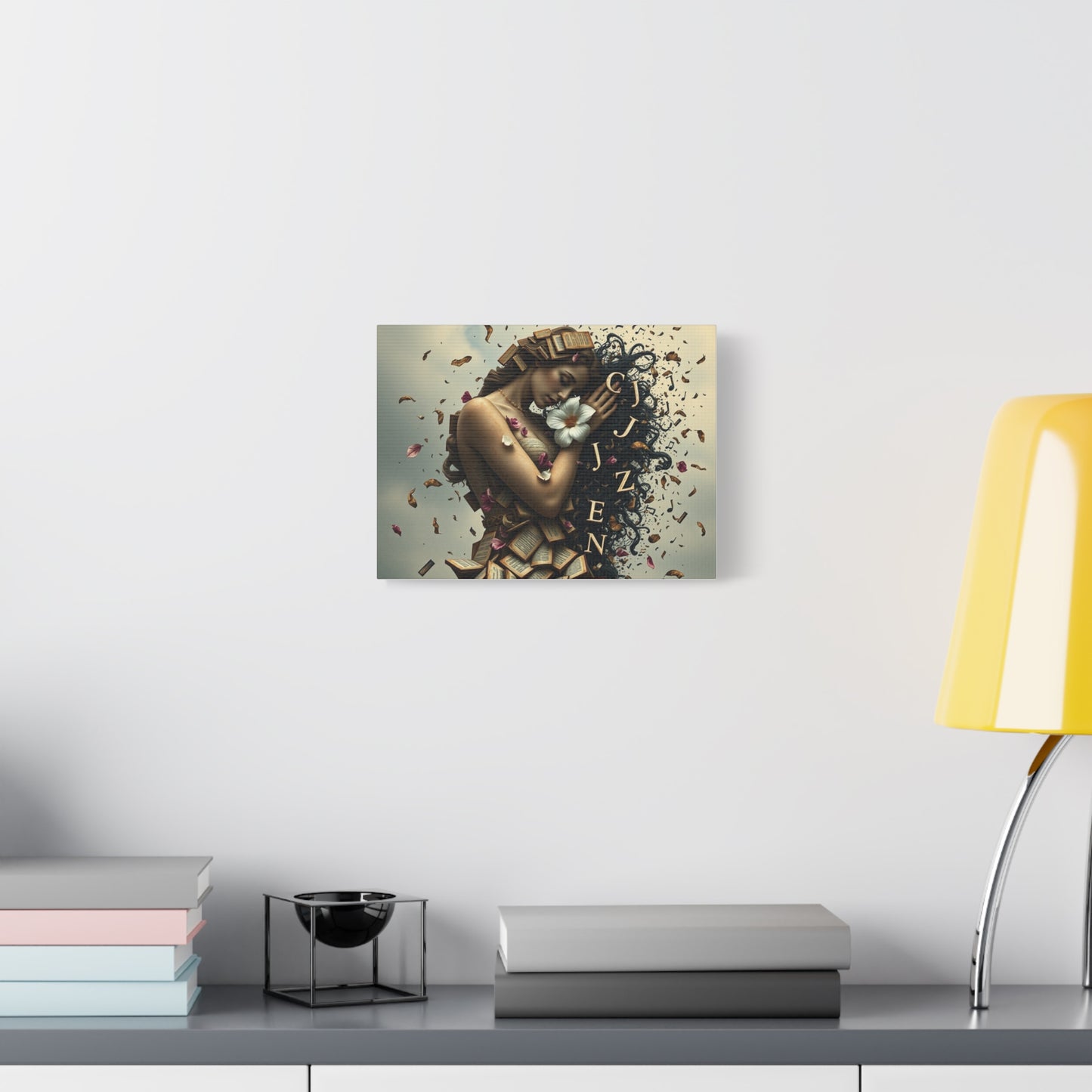 Artistic Canvas Wall Decor, Inspirational Home Art, Canvas Print for Book Lovers, Unique Gift for Readers