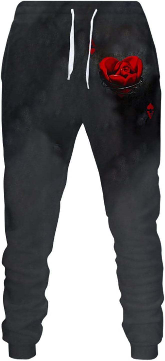 Men's Leisure Sports 3D Digital Printed Loose fit Joggers