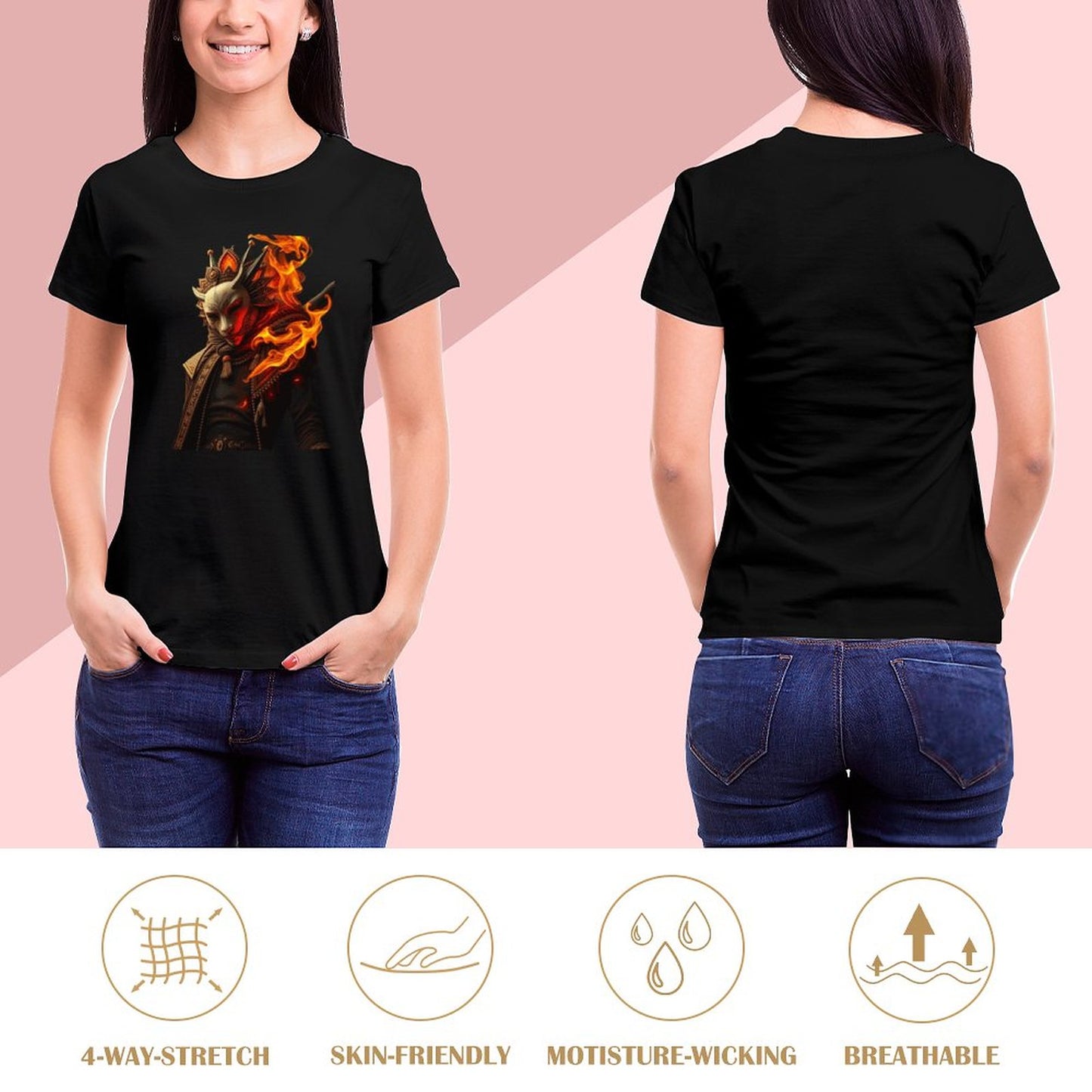 Lost Tribe of Munsieur T-Shirt for Women "BuJo" (High Definition & Front Printing)