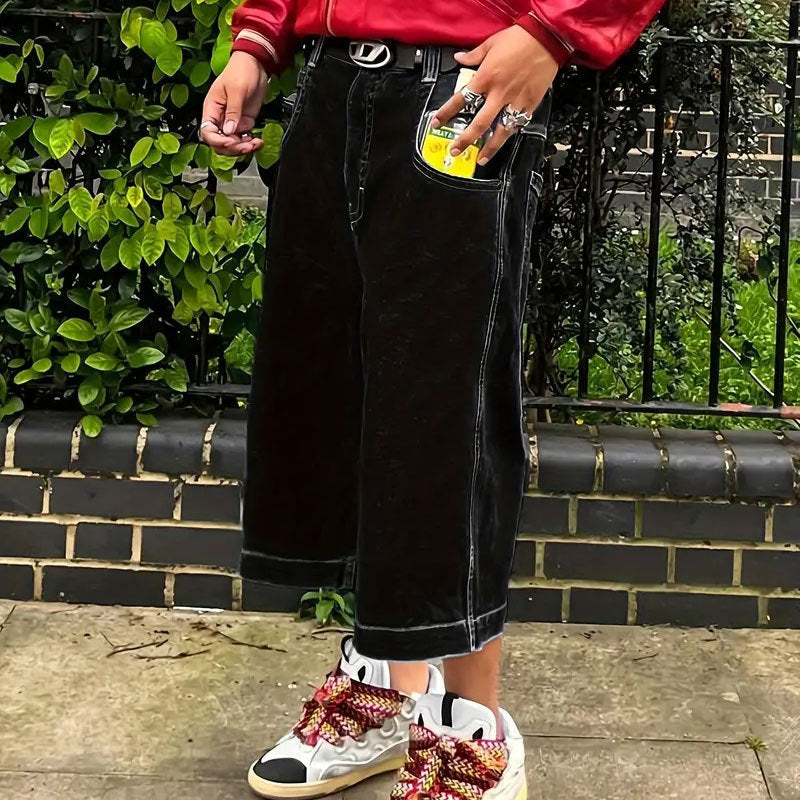 Men's Loose Hip Hop Seven Points Denim Shorts