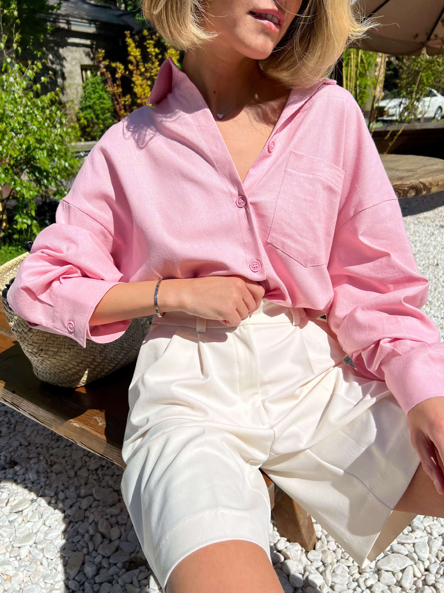Women's Straight-Leg Long Bottoms Loose Five Points