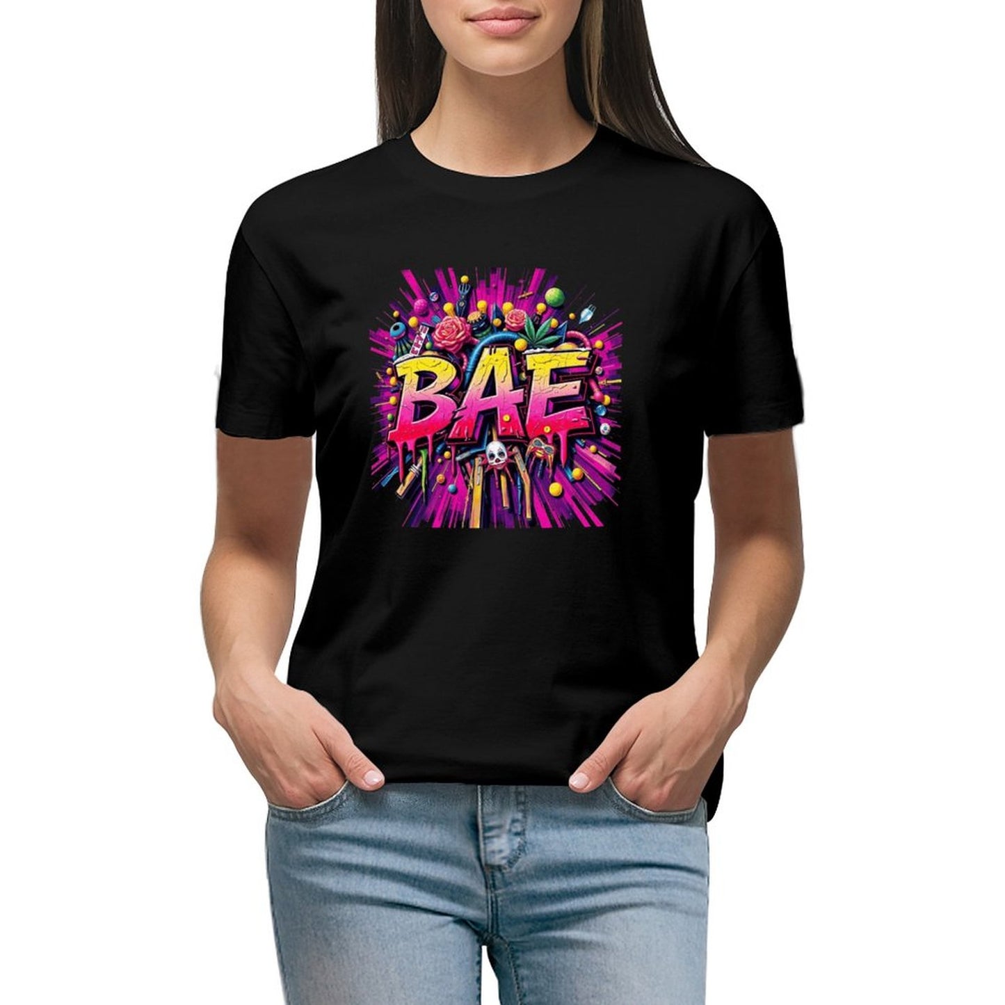 T-Shirts for Women "Bae" Streetwear Crown Co. π
