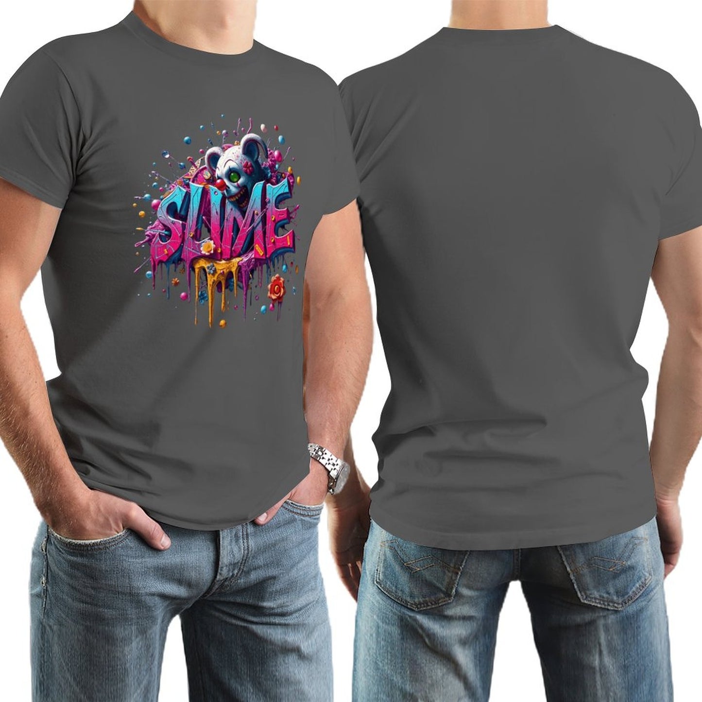 Munsieur New Skool Tee for Men – "Slime" Graphic Streetwear Tee