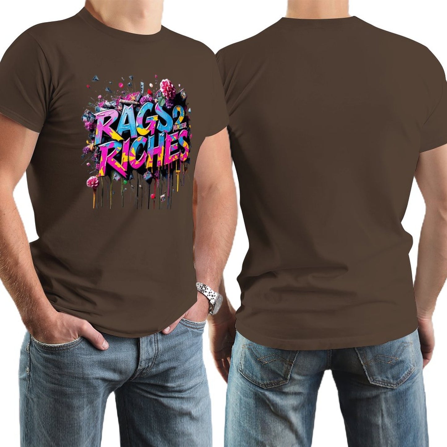 Men's Tee Munsieur Original Design "Rags2Riches" Streetwear Design