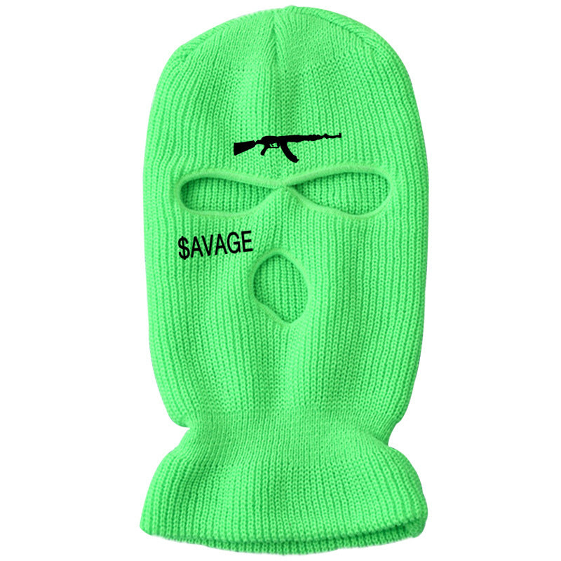 Three-hole Hat Knitted Hat Mask