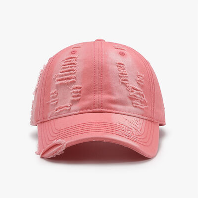 Distressed Adjustable Cotton Baseball Cap - Munsieur