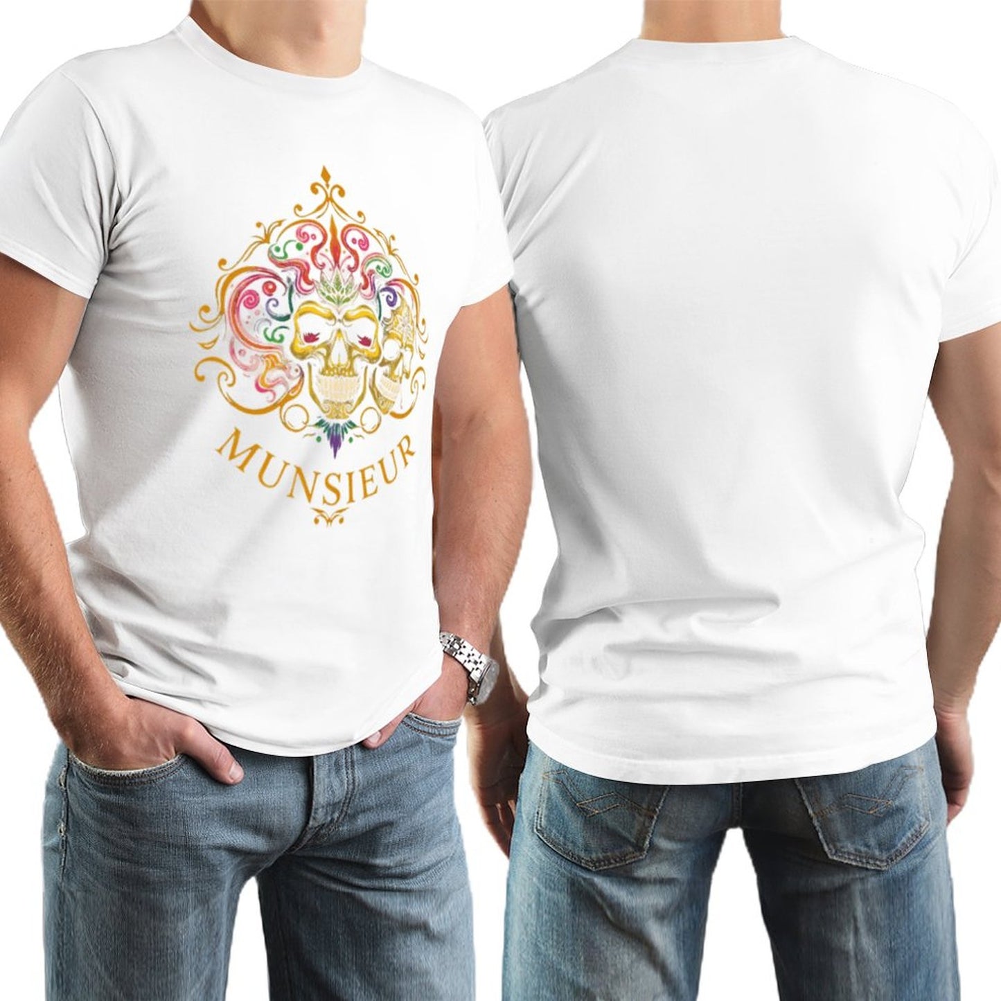 Men's Munsieur Brand Tee "Mardi Gras" Streetwear Design
