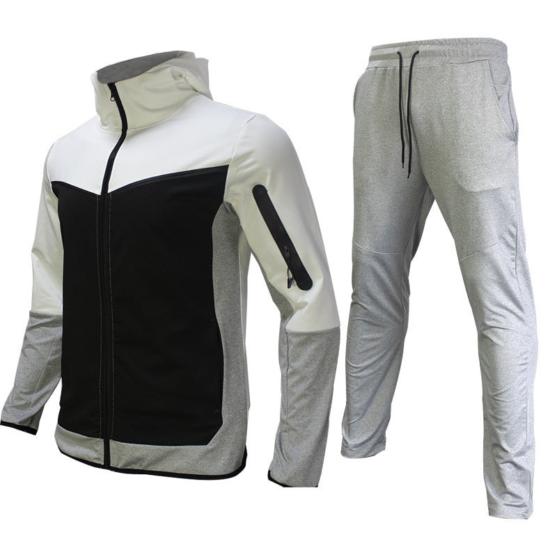 Popular Casual Color Matching Men's Joggers Set