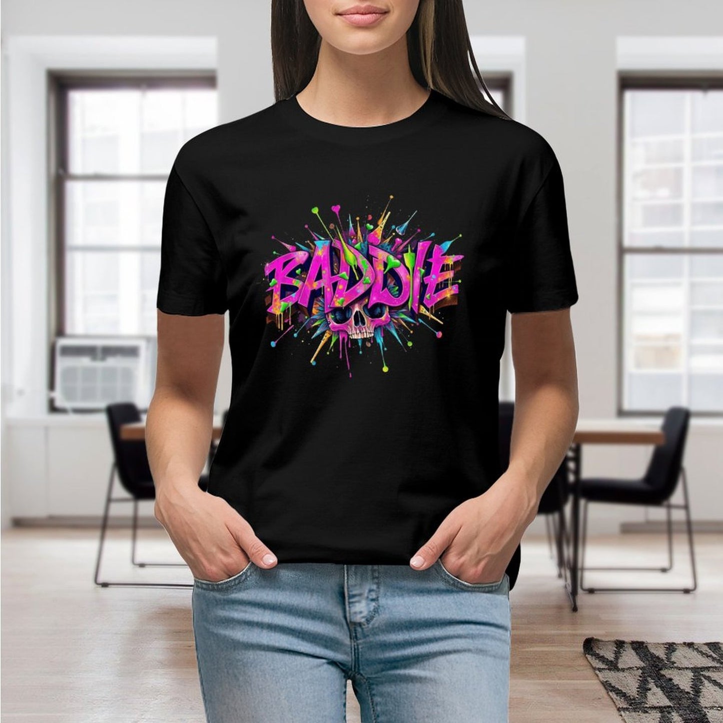 T-shirt for Women "Baddie" Streetwear Crown Co. π