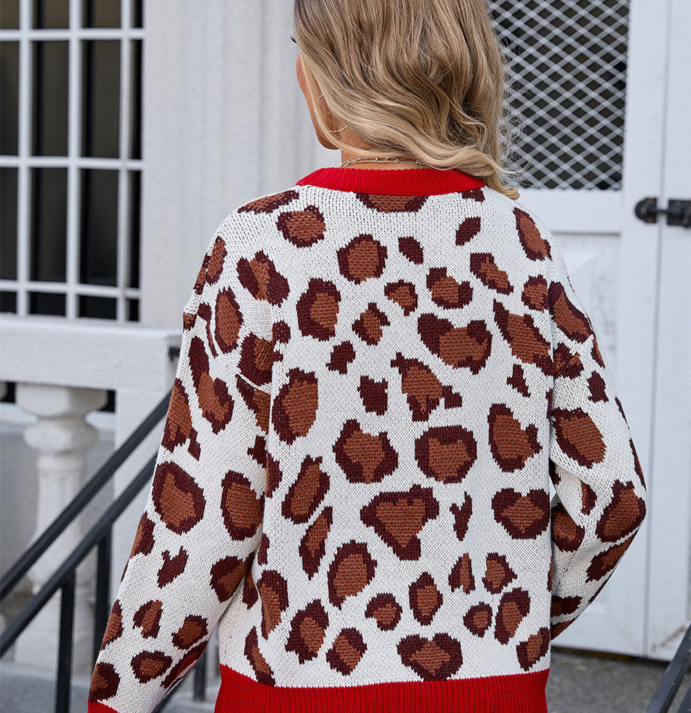 Women's Printed Sweater Flower Plus Size