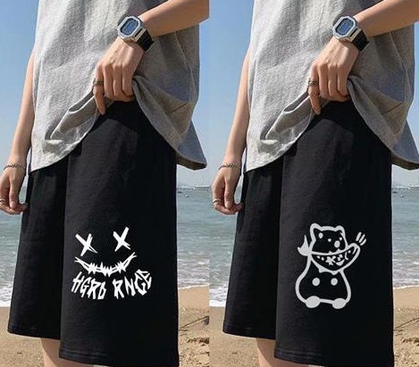 New Casual Summer Shorts Men's Korean Trend Loose Hong Kong Style