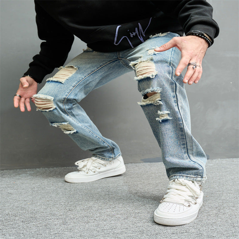 Retro Designer Casual High Streetwear Wide Leg Pants
