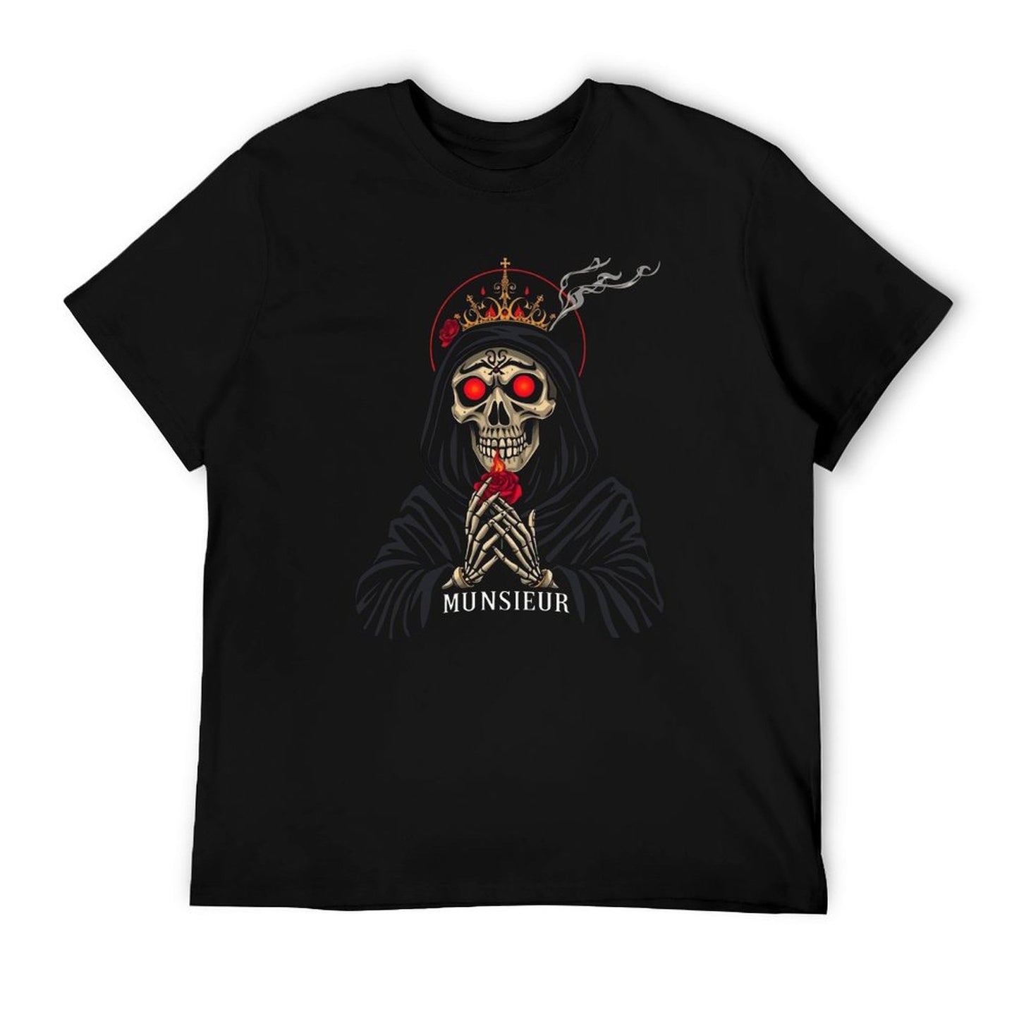 **SALE** Munsieur Men's Tee Cotton "Reaper Smoke" Comfortable Tee for Men
