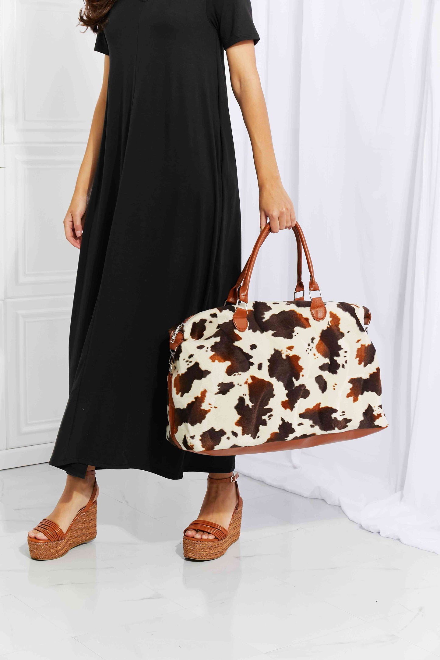 Animal Print Plush Weekender Bag - Munsieur