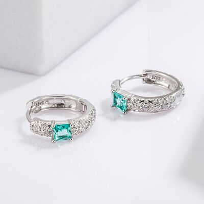 925 Sterling Silver Inlaid Zircon Earrings - Munsieur
