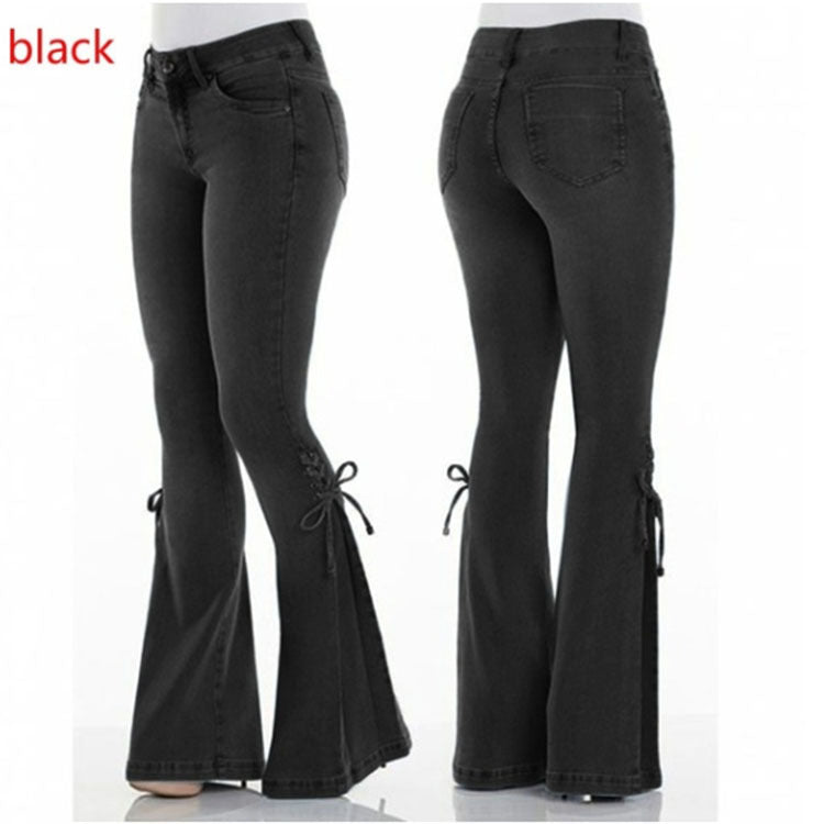Women's Jeans Mid-Waisted Denim Stretch Jeans