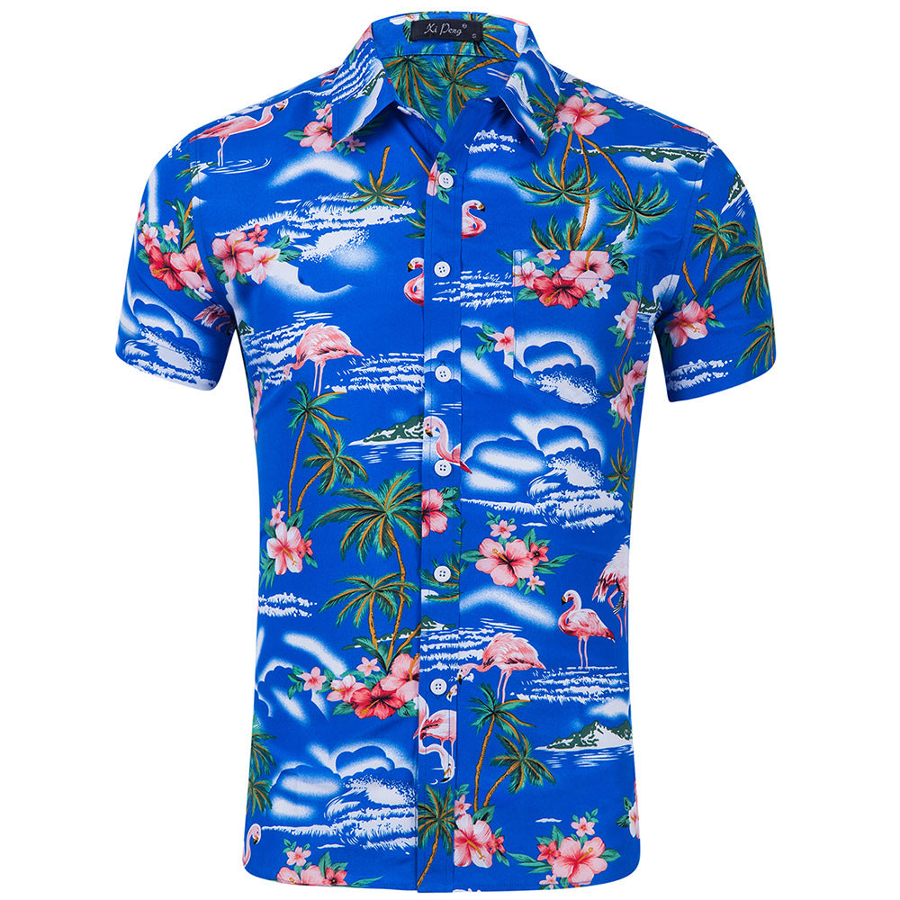 Casual floral beach short sleeve