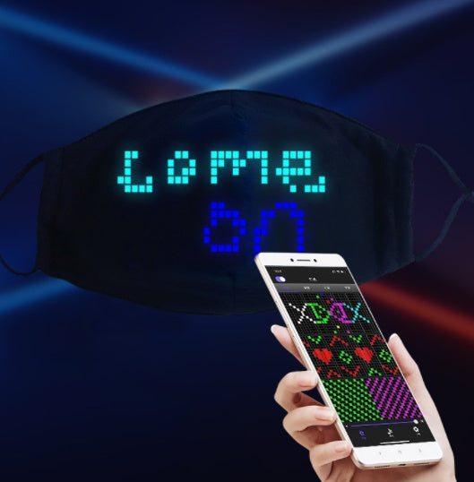 Mask Programmable Bluetooth APP luminous LED Luminous Mask Accessories