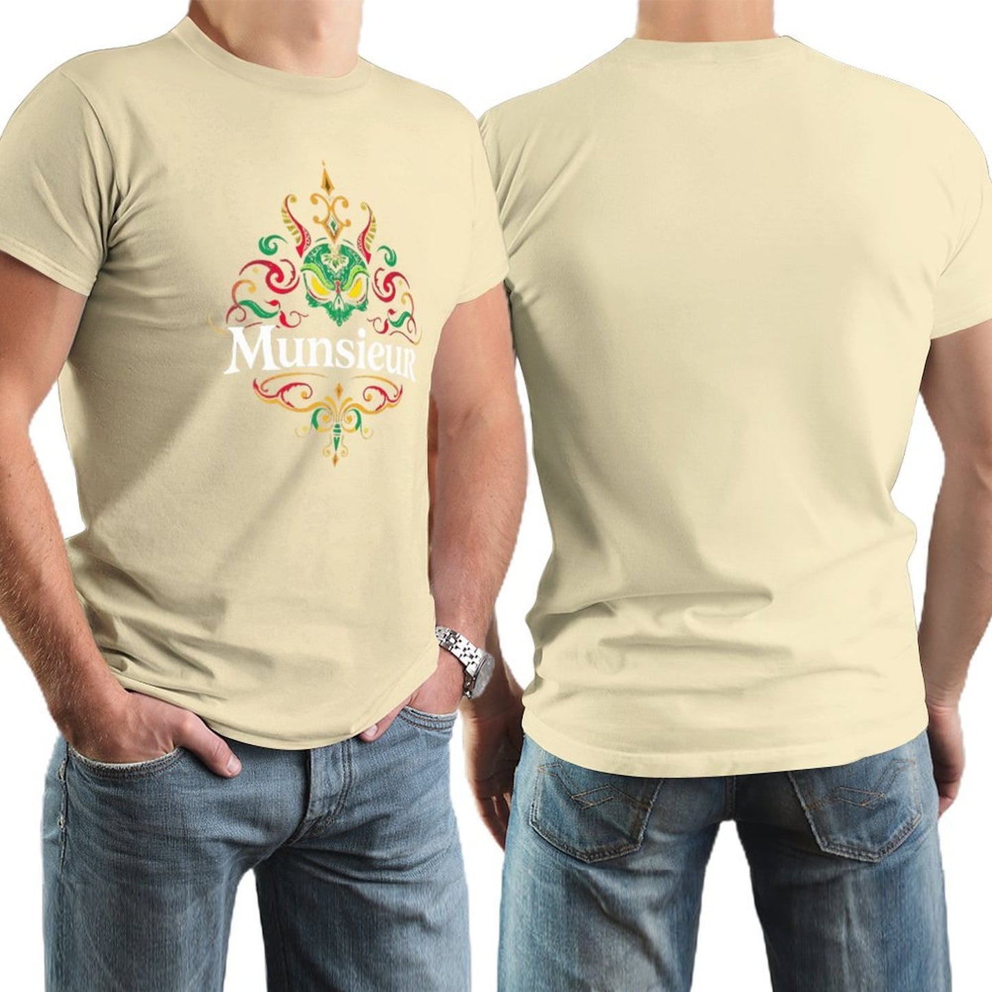 Munsieur Brand Tee for Men "Big Jin" Summer Streetwear Fashion