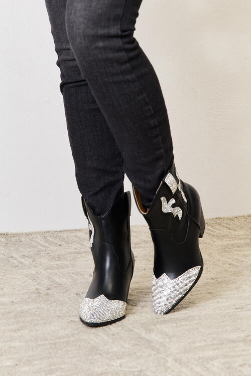 East Lion Corp Rhinestone Pointed  Boots - Munsieur