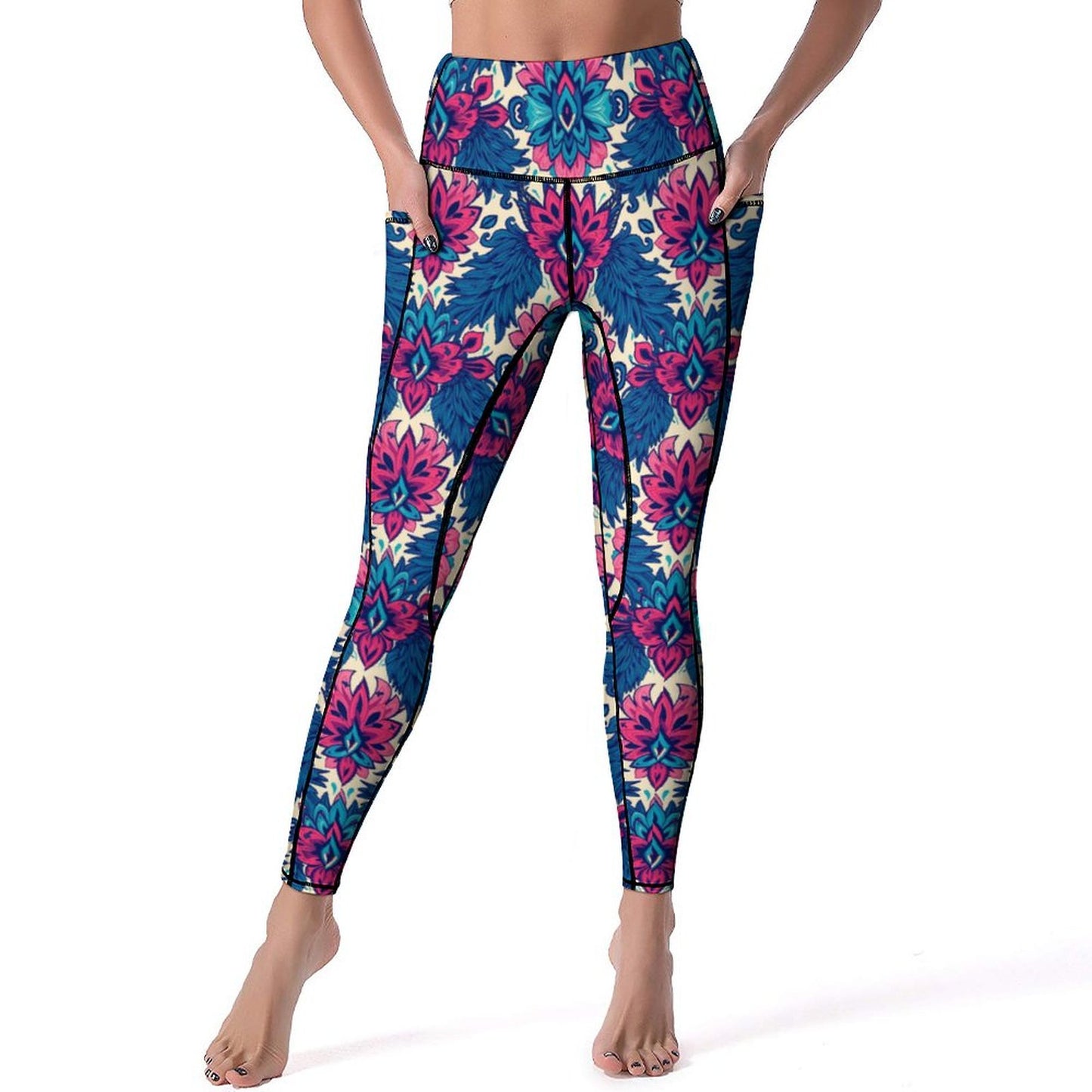 Munsieur Custom Printed Yoga Leggings with 2 Pockets