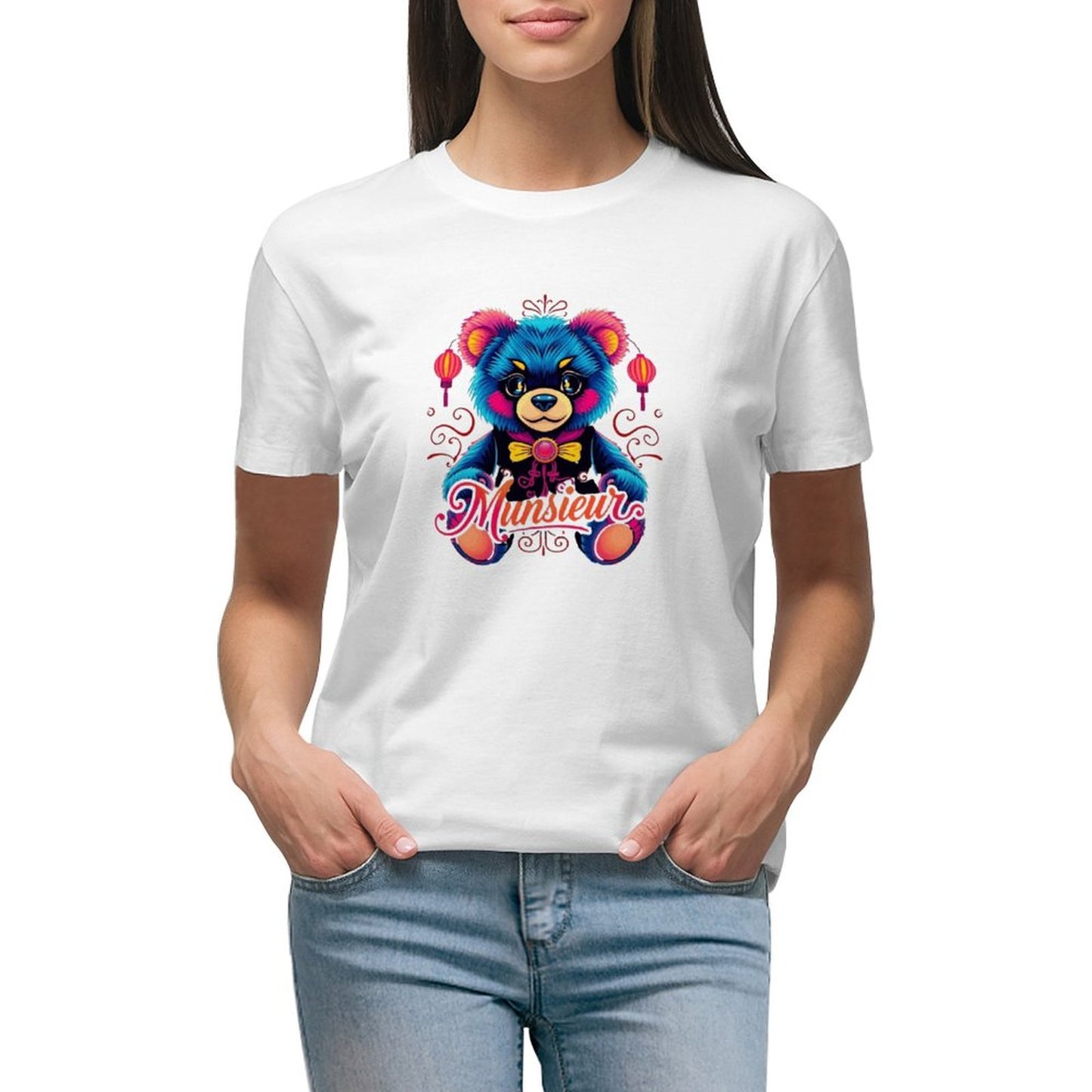 Munsieur Brand T-shirt Chinese Bear Streetwear Design