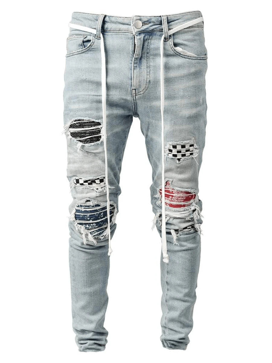 Slim-fit ripped pants Skinny Pants