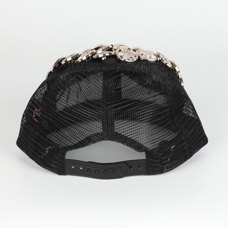 Men Women Handmade Skull Leopard Head Rivet Baseball Hat