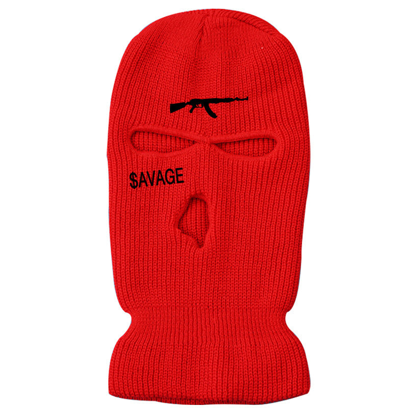 Three-hole Hat Knitted Hat Mask