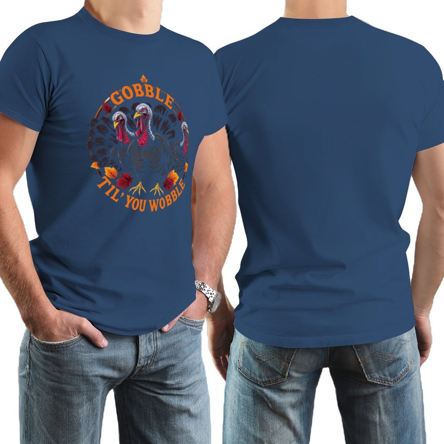 **SALE** Munsieur Men's Tee Thanksgiving Collection "Gobble Til' You Wobble"