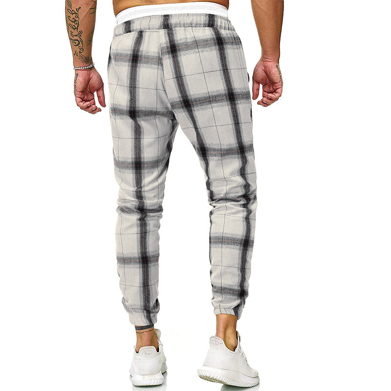 Men's Fashion Checkered Casual Style Joggers
