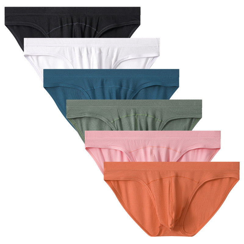 Men's Convex Low Waist Briefs Breathable Sexy Loose Underwear