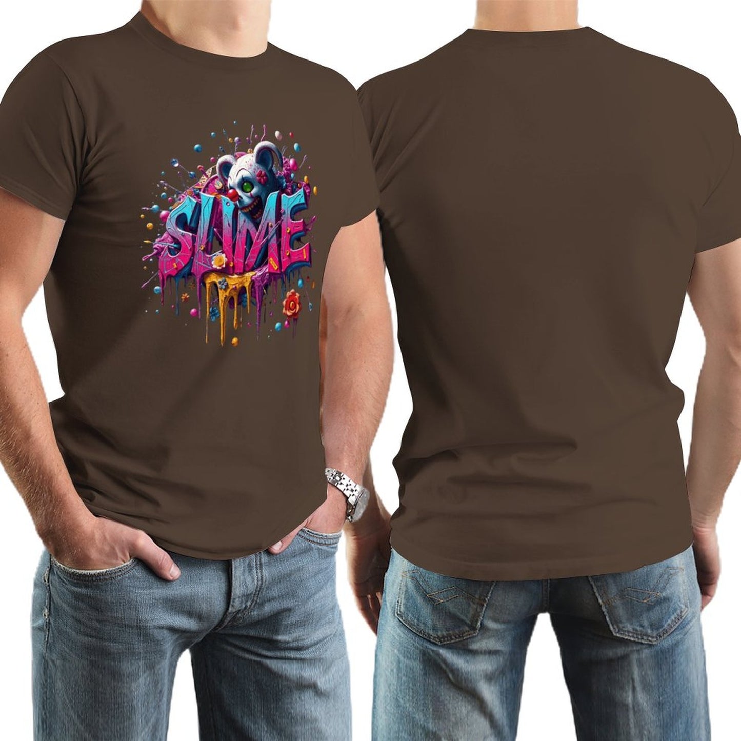 Munsieur New Skool Tee for Men – "Slime" Graphic Streetwear Tee