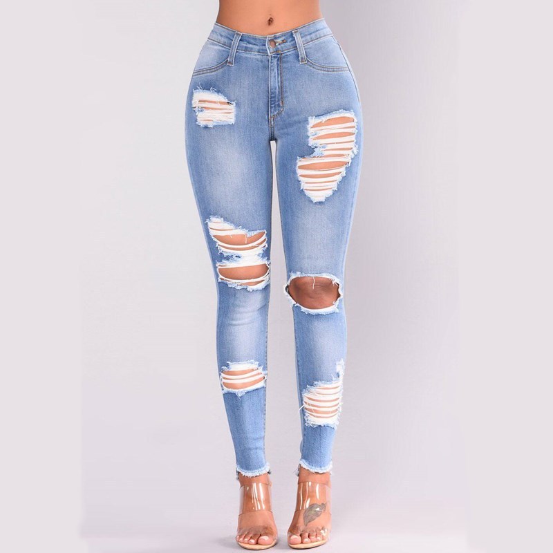 New Women's Ripped Jeans Comfortable