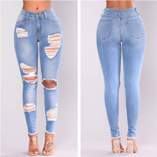 New Women's Ripped Jeans Comfortable