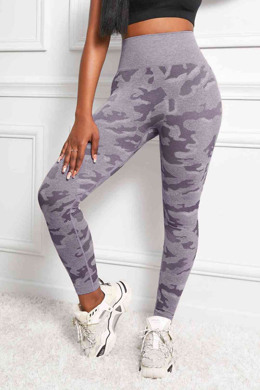 Camo Print Seamless High Waist Yoga Leggings - Munsieur