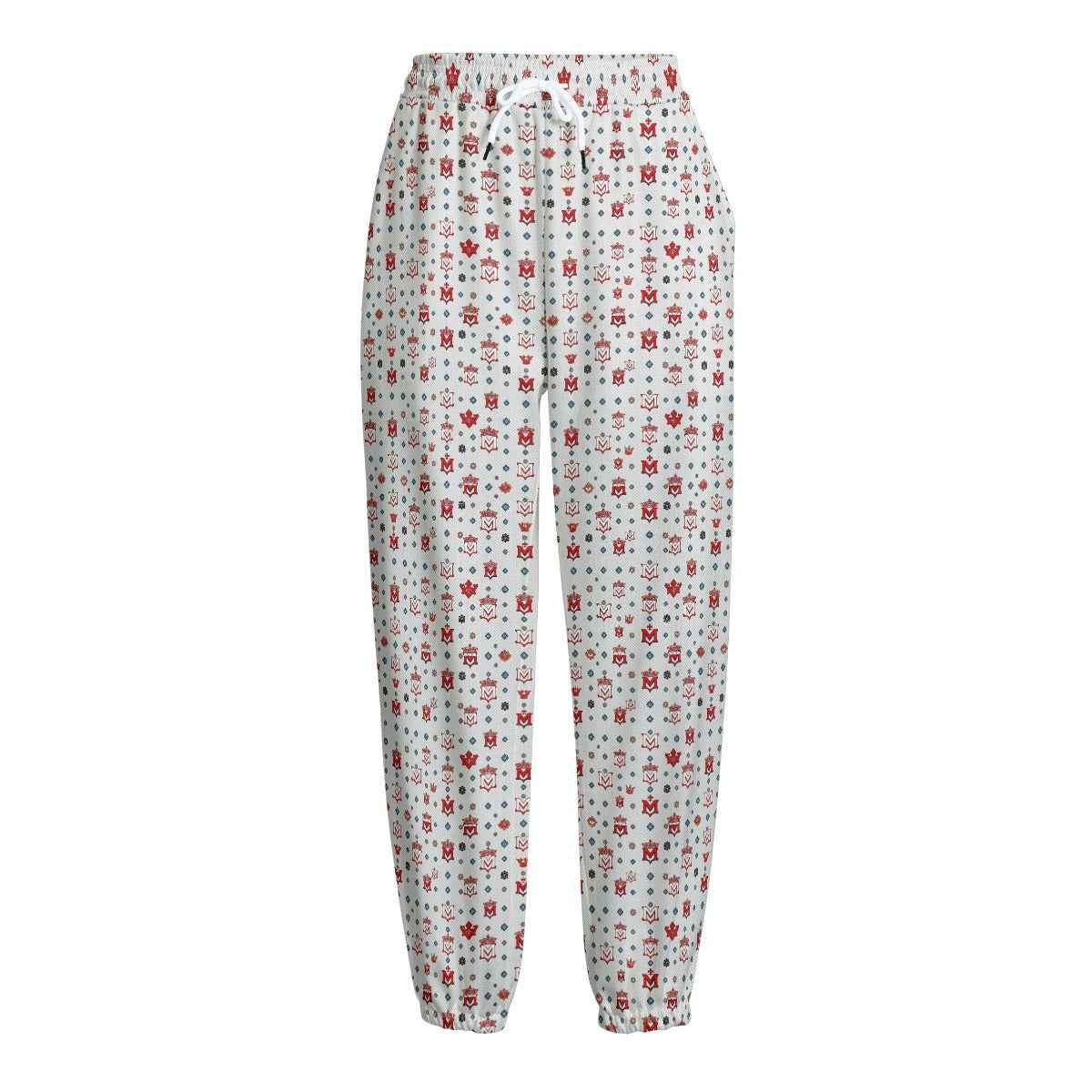 Men's Joggers MUNSIEUR All-Over Print Knitted Fleece "Lazy Boy's"