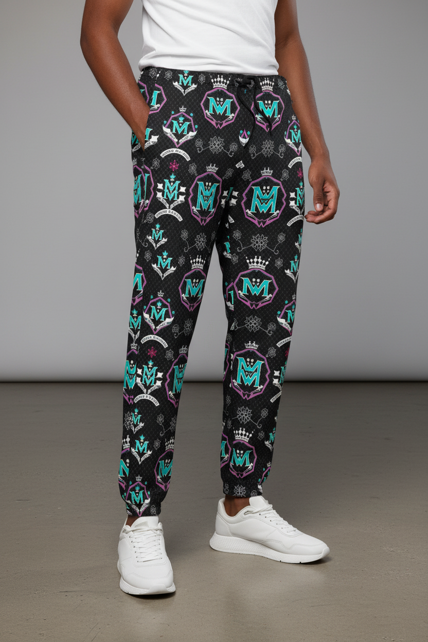 310GSM All-Over Print Joggers – Heavyweight Cotton | MUNSIEUR