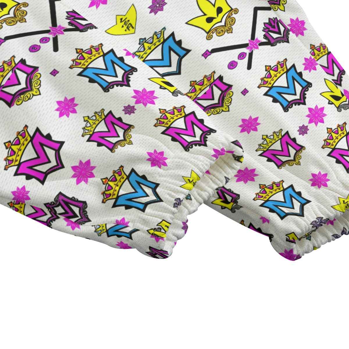 Women's Pants MUNSIEUR All-Over Print Knitted Fleece "Bubble Gums"