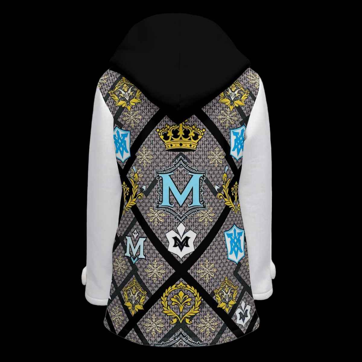 MUNSIEUR All-Over Print Women's Jacket Double-Breasted Winter Parka With Fleece
