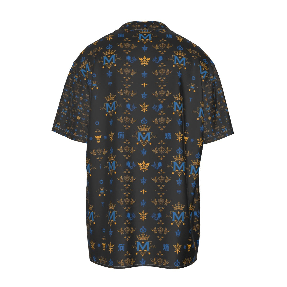 Munsieur All-Over Print Men's Silk Button up Tee