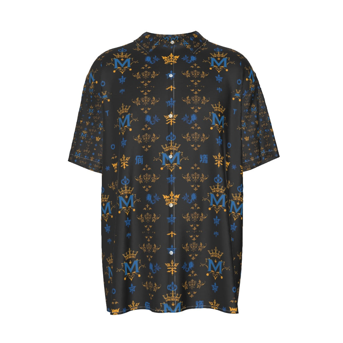 Munsieur All-Over Print Men's Silk Button up Tee