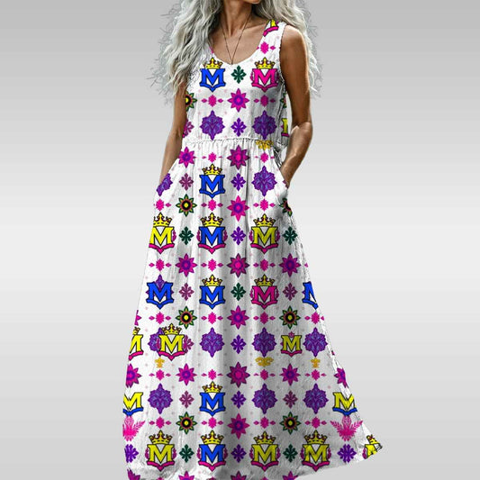 All-Over Print Women’s Sleeveless Maxi Dress